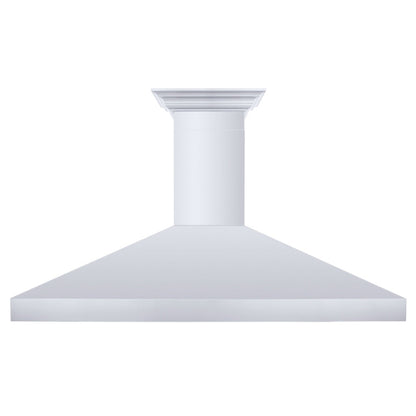 ZLINE 60 in. Professional Convertible Vent Wall Mount Range Hood in Stainless Steel with Crown Molding (597CRN-60)