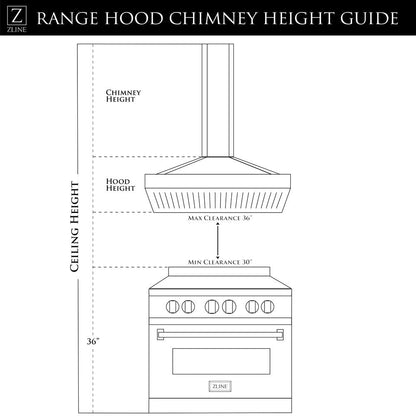 ZLINE 30 in. Convertible Vent Wall Mount Range Hood in Stainless Steel (KN6-30)