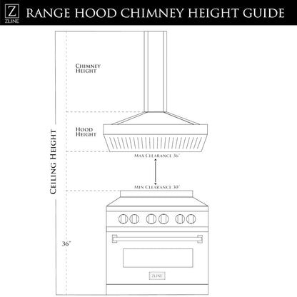 ZLINE 36 in. Designer Series Ducted Wall Mount Range Hood in Satin Stainless Steel with Mirror Accents (655MR-36)