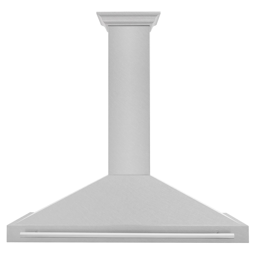 ZLINE 48 in. Convertible Satin Stainless Steel Wall Mount Range Hood with Stainless Steel Handle (KB4SNX-48)
