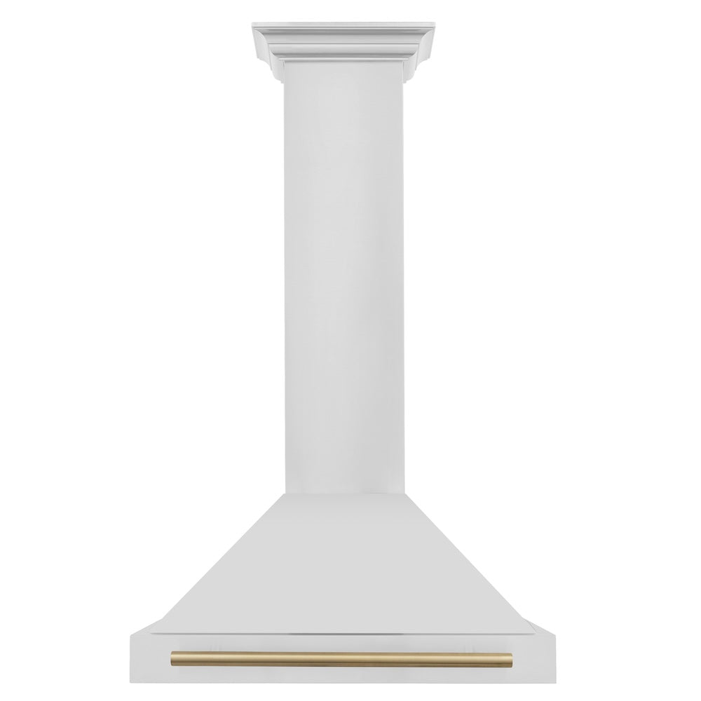 ZLINE Autograph Edition 30 in. Convertible Stainless Steel Range Hood with Stainless Steel Shell and Champagne Bronze Accents (KB4STZ-30-CB)
