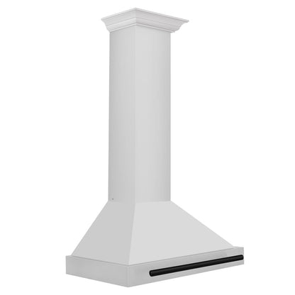ZLINE Autograph Edition 30 in. Convertible Stainless Steel Range Hood with Stainless Steel Shell and Matte Black Accents (KB4STZ-30-MB)