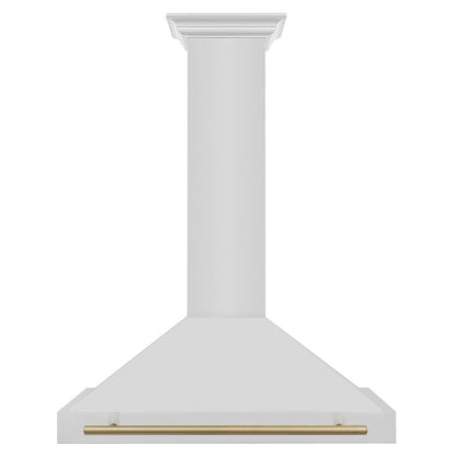 ZLINE Autograph Edition 36 in. Convertible Stainless Steel Range Hood with Stainless Steel Shell and Champagne Bronze Accents (KB4STZ-36-CB)