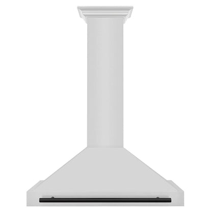 ZLINE Autograph Edition 36 in. Convertible Stainless Steel Range Hood with Stainless Steel Shell and Matte Black Accents (KB4STZ-36-MB)