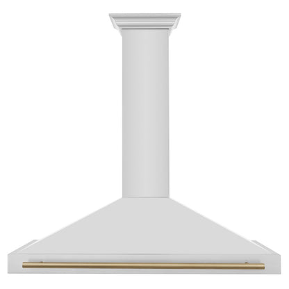ZLINE Autograph Edition 48 in. Convertible Stainless Steel Range Hood with Stainless Steel Shell and Champagne Bronze Accents (KB4STZ-48-CB)