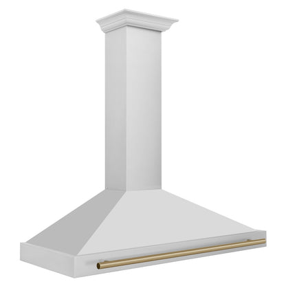 ZLINE Autograph Edition 48 in. Convertible Stainless Steel Range Hood with Stainless Steel Shell and Champagne Bronze Accents (KB4STZ-48-CB)