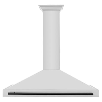ZLINE Autograph Edition 48 in. Convertible Stainless Steel Range Hood with Stainless Steel Shell and Matte Black Accents (KB4STZ-48-MB)