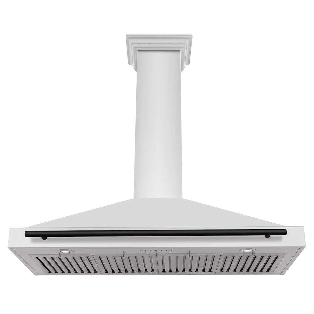 ZLINE Autograph Edition 48 in. Convertible Stainless Steel Range Hood with Stainless Steel Shell and Matte Black Accents (KB4STZ-48-MB)