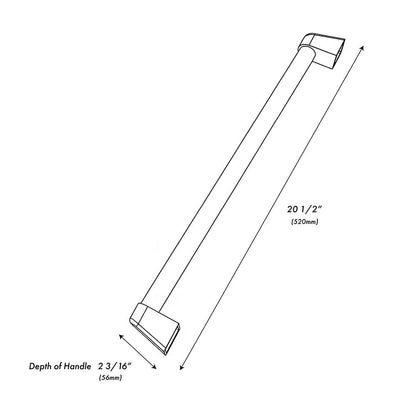 ZLINE Autograph Edition Touchstone Refrigerator Drawer Helix Handles (Set of 2) in Polished Nickel (RDHOZ-24-K-PN)