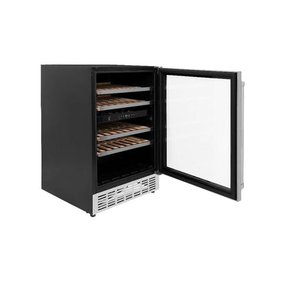 ZLINE 36 in. Kitchen Package with Stainless Steel Gas Range, Range Hood, Microwave Drawer, Tall Tub Dishwasher and Wine Cooler (5KP-SGRRH36-MWDWV-RWV)
