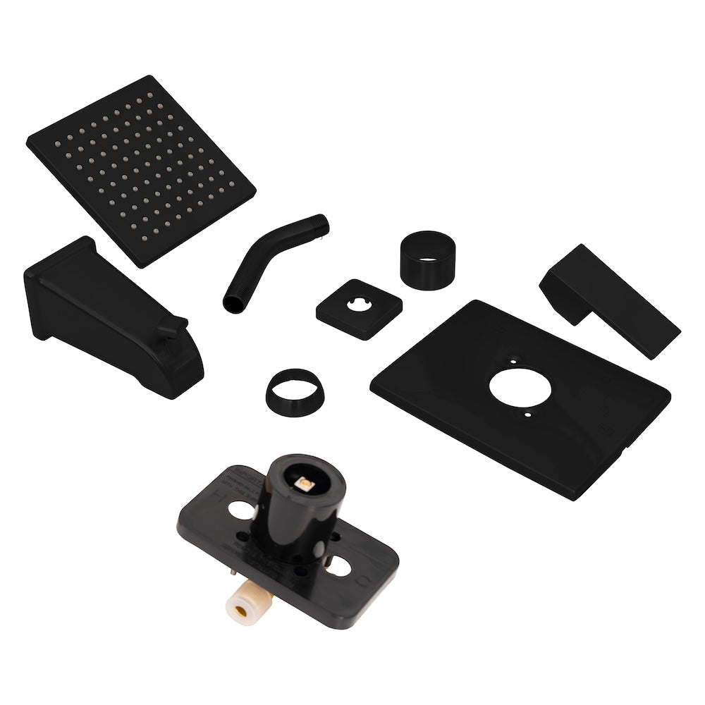 ZLINE Palisades Modern Shower System in Matte Black (RBCN2-SHS-MB)