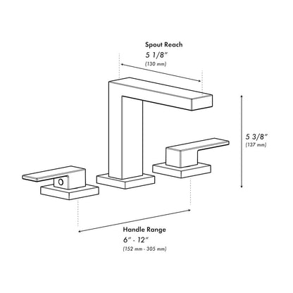 ZLINE Palisades Modern Widespread Bath Faucet in Brushed Nickel (RBCN3-BF-BN)