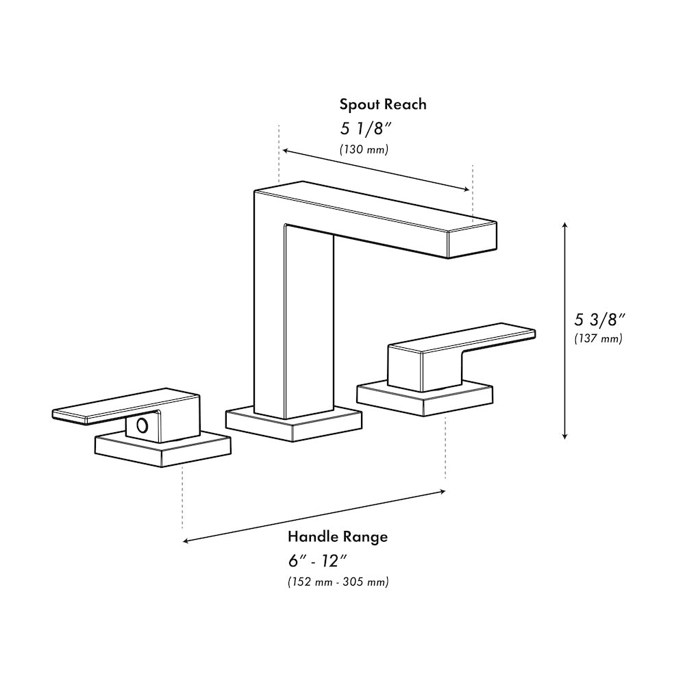 ZLINE Palisades Modern Widespread Bath Faucet in Champagne Bronze (RBCN3-BF-CB)