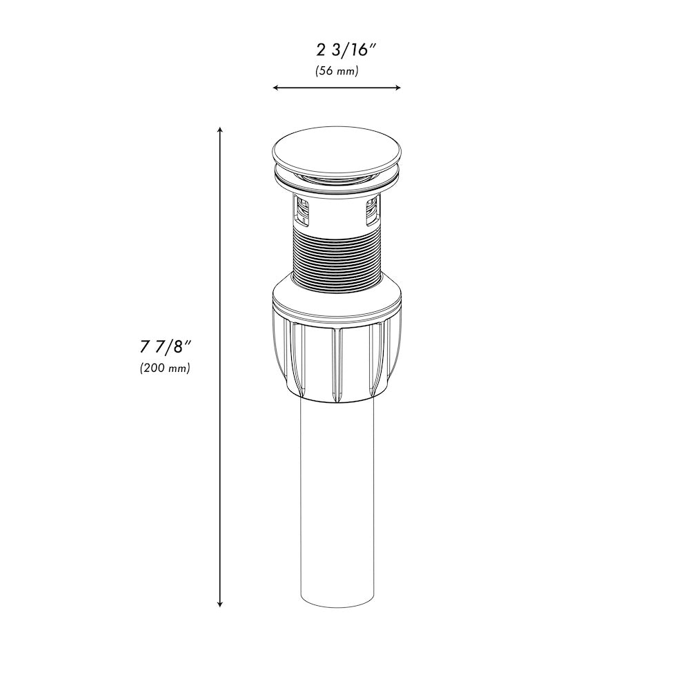ZLINE Palisades Push Button Drain in Brushed Nickel (RBCN1-PDO-BN)