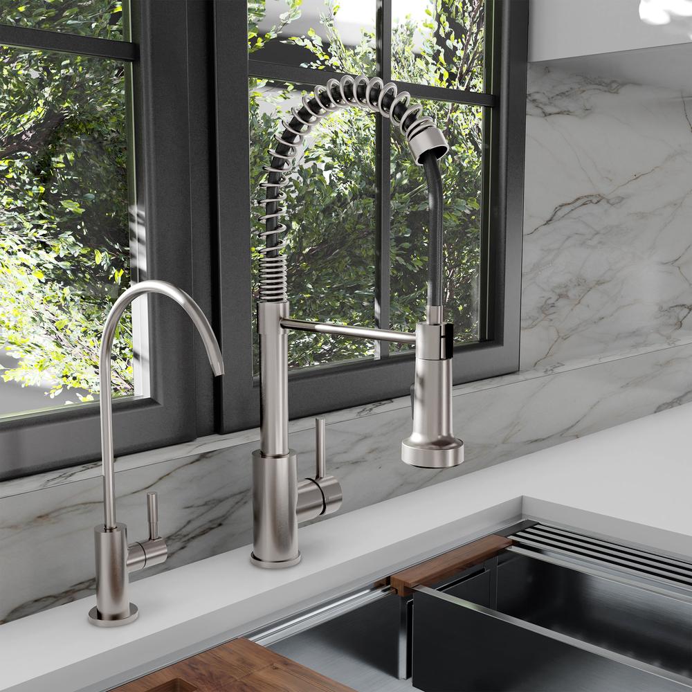 ZLINE Palisades Single Handle Drink Faucet in Brushed Nickel (RBCN1-FBV-BN)