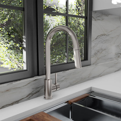 ZLINE Palisades Pull Down Single Handle Kitchen Faucet in Brushed Nickel (RBCN1-KF-BN)