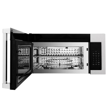 ZLINE 30 in. 1.5 cu. ft. Over-The-Range Convection Microwave Oven in Satin Stainless Steel with Traditional Handle and Sensor Cooking (MWO-OTR-H-30-SS)