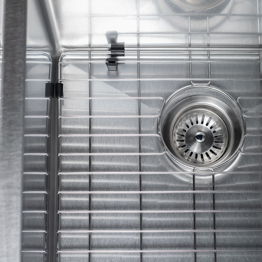 ZLINE 36 in. Niseko Farmhouse Apron Mount Double Bowl Satin Stainless Steel Kitchen Sink with Bottom Grid (SA50D-36S)