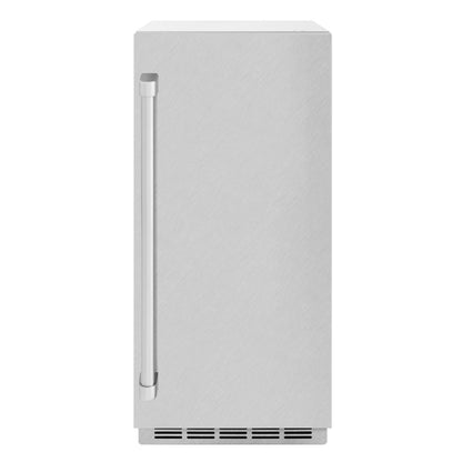 ZLINE 15 in. Touchstone Gourmet Ice Maker with Drain Pump and Satin Stainless Steel Door (IGMD-SN-15)