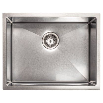 ZLINE 23 in. Meribel Undermount Single Bowl Satin Stainless Steel Kitchen Sink with Bottom Grid (SRS-23S)