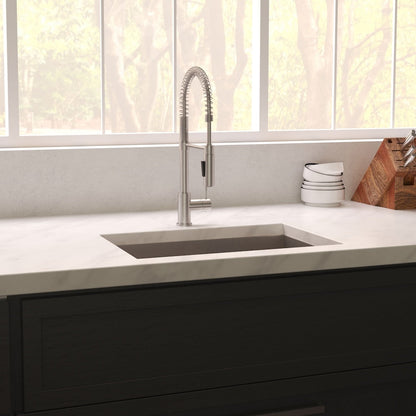 ZLINE 27 in. Meribel Undermount Single Bowl Satin Stainless Steel Kitchen Sink with Bottom Grid (SRS-27S)