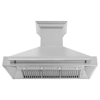 ZLINE 48 in. Satin Stainless Steel Wall Mount Range Hood with Stainless Steel Handle (8654SNX-48)