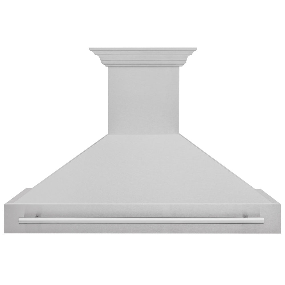 ZLINE 48 in. Satin Stainless Steel Wall Mount Range Hood with Stainless Steel Handle (8654SNX-48)