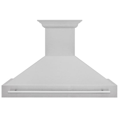 ZLINE 48 in. Satin Stainless Steel Wall Mount Range Hood with Stainless Steel Handle (8654SNX-48)