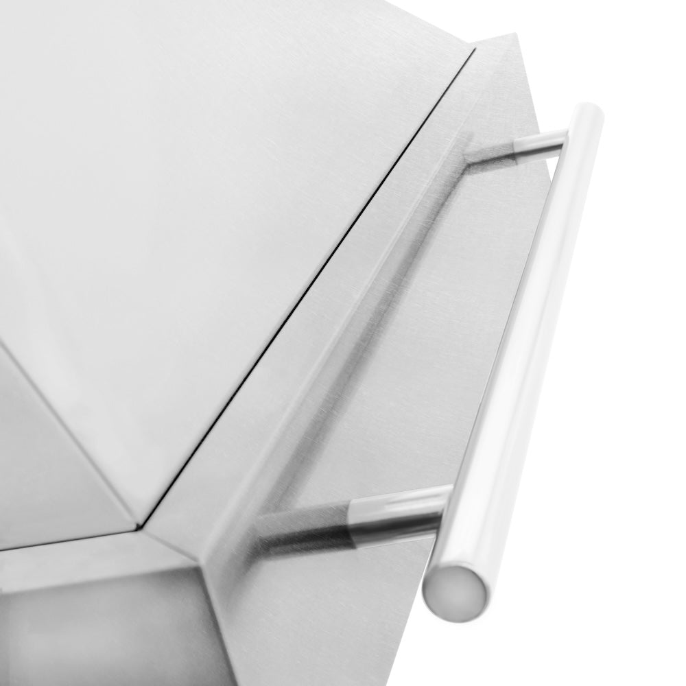 ZLINE 30 in. Satin Stainless Steel Wall Mount Range Hood with Stainless Steel Handle (8654SNX-30)