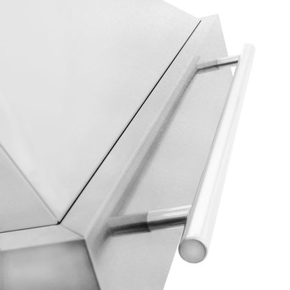 ZLINE 30 in. Satin Stainless Steel Wall Mount Range Hood with Stainless Steel Handle (8654SNX-30)