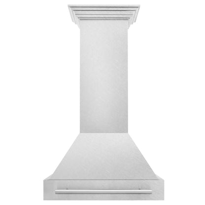 ZLINE 30 in. Satin Stainless Steel Wall Mount Range Hood with Stainless Steel Handle (8654SNX-30)