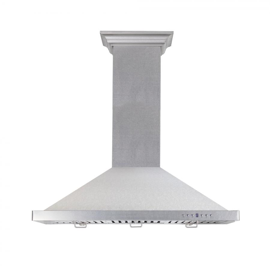 ZLINE 36 in. Designer Series Satin Stainless Steel Convertible Vent Wall Mount Range Hood (8KBS-36)