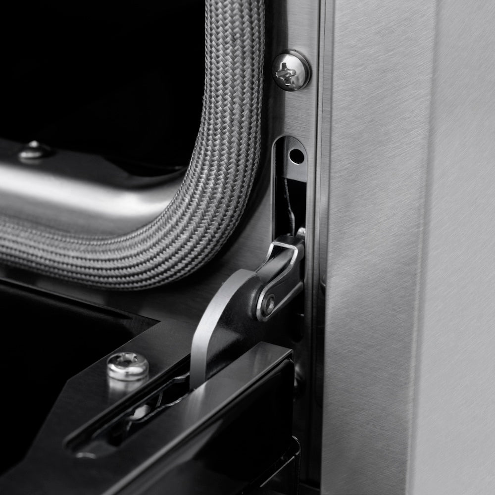 ZLINE Autograph Edition 36 in. 5.2 cu. ft. Select Dual Fuel Range with 6 Burner Gas Cooktop and Electric Convection Oven in Satin Stainless Steel with White Matte Door and Polished Gold Accents (HDRSZ-WM-36-G)