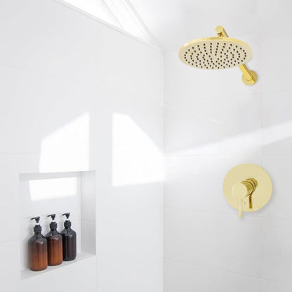 ZLINE Autograph Edition El Dorado Rainfall Shower Faucet in Polished Gold (ELD-SHF-PG)