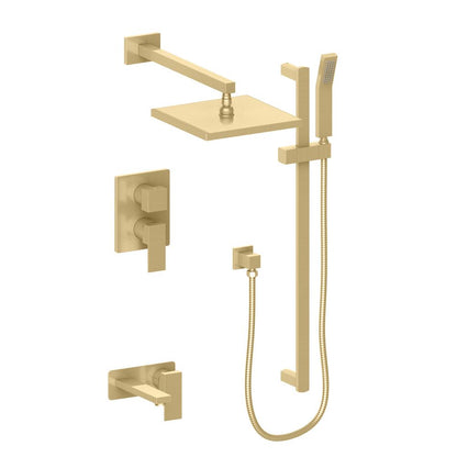 ZLINE Autograph Edition Bliss Rainfall Shower System with 16 in. Oversized Shower Head in Champagne Bronze (BLS-SHS16-CB)