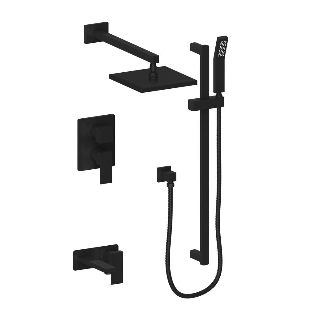 ZLINE Autograph Edition Bliss Rainfall Shower System with 12 in. Oversized Shower Head in Matte Black (BLS-SHS12-MB)