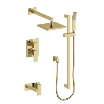 ZLINE Autograph Edition Bliss Rainfall Shower System with 12 in. Oversized Shower Head in Polished Gold (BLS-SHS12-PG)
