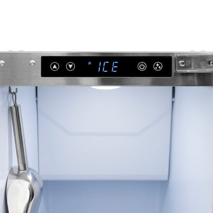 ZLINE Autograph Edition 15 in. Touchstone Clear Cube Ice Maker with Drain Pump and White Matte Door with Matte Black Handle (ICCDZ-WM-15-MB)