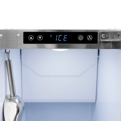 ZLINE Autograph Edition 15 in. Touchstone Clear Cube Ice Maker with Drain Pump and Solid Stainless Steel Door with Champagne Bronze Helix Handle (ICCDZ-ST-15-KCB)