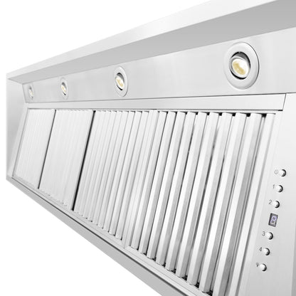ZLINE 58 in. Ducted Wall Mount Range Hood Insert in Stainless Steel (698-58)