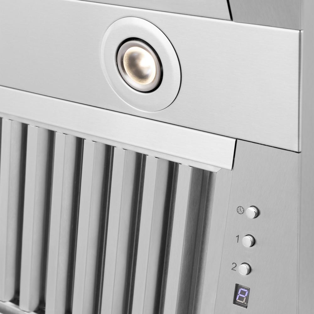 ZLINE 58 in. Ducted Wall Mount Range Hood Insert in Stainless Steel (721-58)