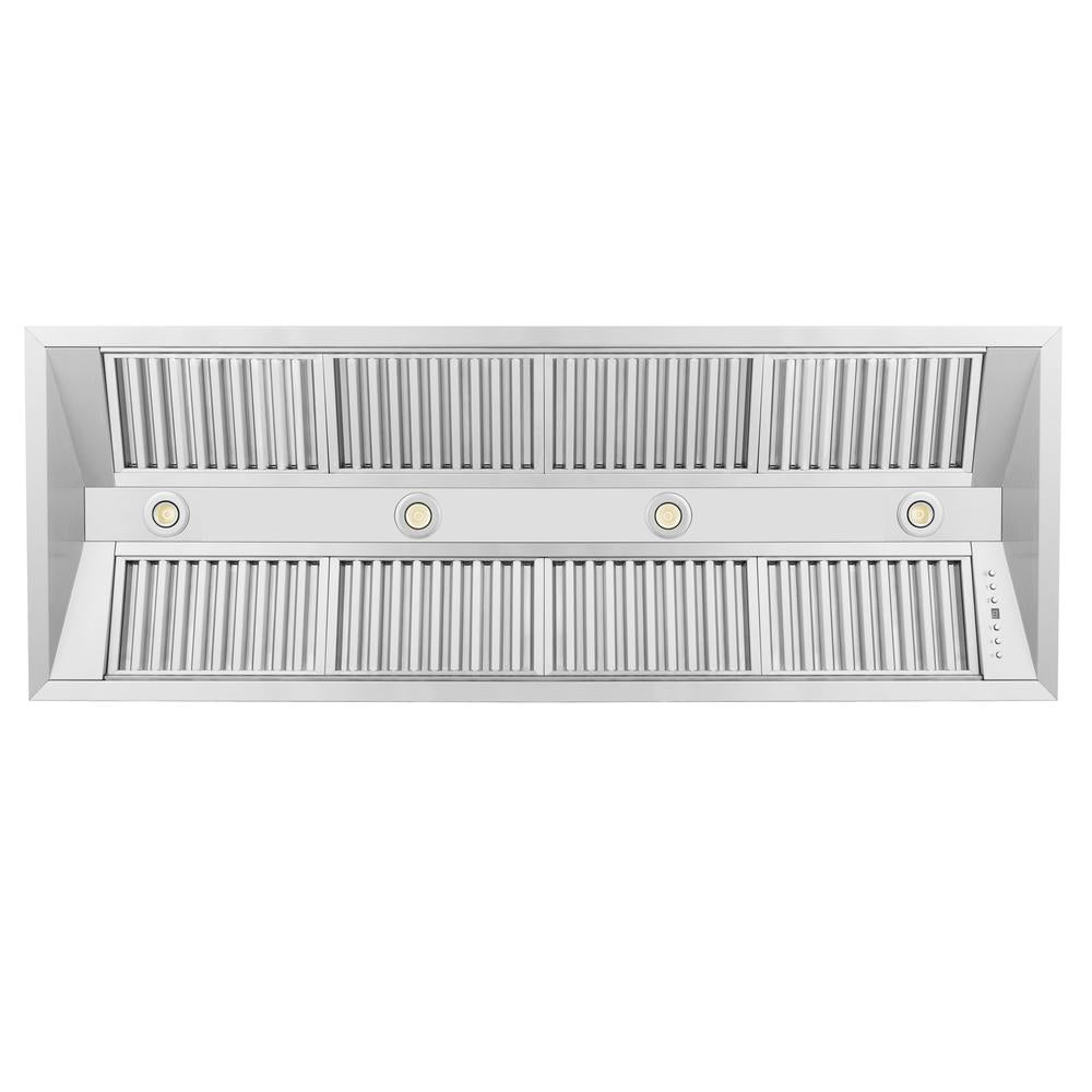 ZLINE 58 in. Ducted Wall Mount Range Hood Insert in Stainless Steel (721-58)
