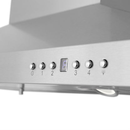 ZLINE 42 in. CrownSound™ Ducted Vent Island Mount Range Hood in Stainless Steel with Built-in Bluetooth Speakers (GL2iCRN-BT-42)