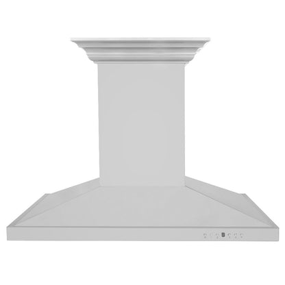 ZLINE 36 in. CrownSound™ Ducted Vent Island Mount Range Hood in Stainless Steel with Built-in Bluetooth Speakers (GL2iCRN-BT-36)