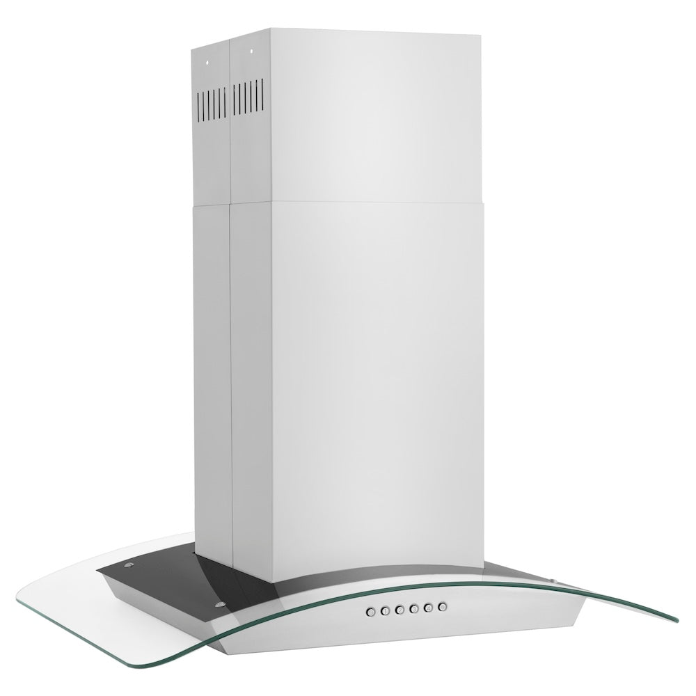 ZLINE 30 in. Alpine Series Convertible Island Mount Range Hood in Stainless Steel and Glass (ALP70IS-30)