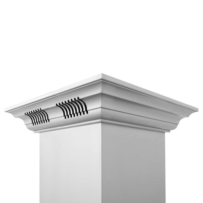 ZLINE 36 in. CrownSound™ Ducted Vent Island Mount Range Hood in Stainless Steel with Built-in Bluetooth Speakers (GL2iCRN-BT-36)