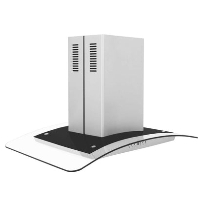 ZLINE 30 in. Convertible Vent Island Mount Range Hood in Stainless Steel and Glass (GL5i-30)