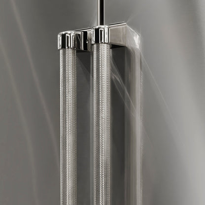 ZLINE Autograph Edition 36 in. 28.9 cu. ft. Standard-Depth French Door External Water Dispenser Refrigerator with Dual Ice Maker in Fingerprint-Resistant Stainless Steel and Polished Nickel Helix Handles (RSMZ-W-36-KPN)