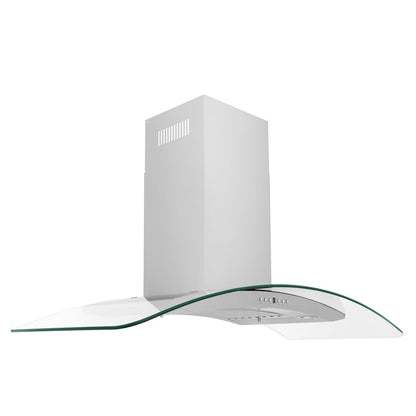ZLINE 48 in. Convertible Vent Wall Mount Range Hood in Stainless Steel and Glass (KN4-48)