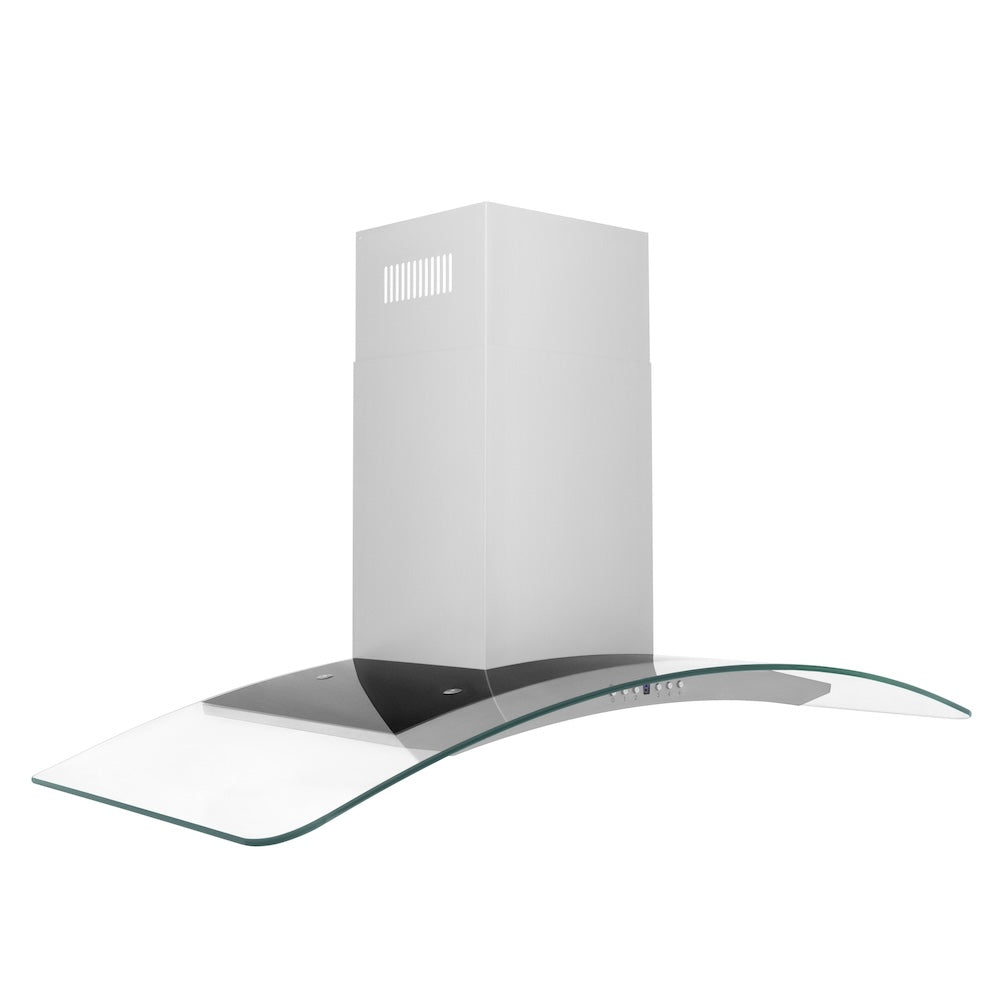 ZLINE 48 in. Convertible Vent Wall Mount Range Hood in Stainless Steel and Glass (KN4-48)